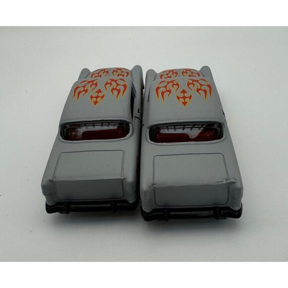 2018 Hot Wheels 50th Anniversary HW Flames 2/10 Gray 55 Chevy Loose Lot of 2 - Picture 3 of 4